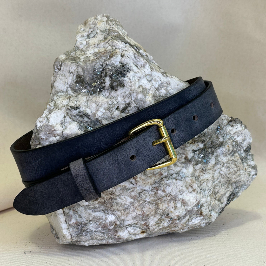 Ashfield Belt - Leather With Solid Brass Buckle - Handmade in