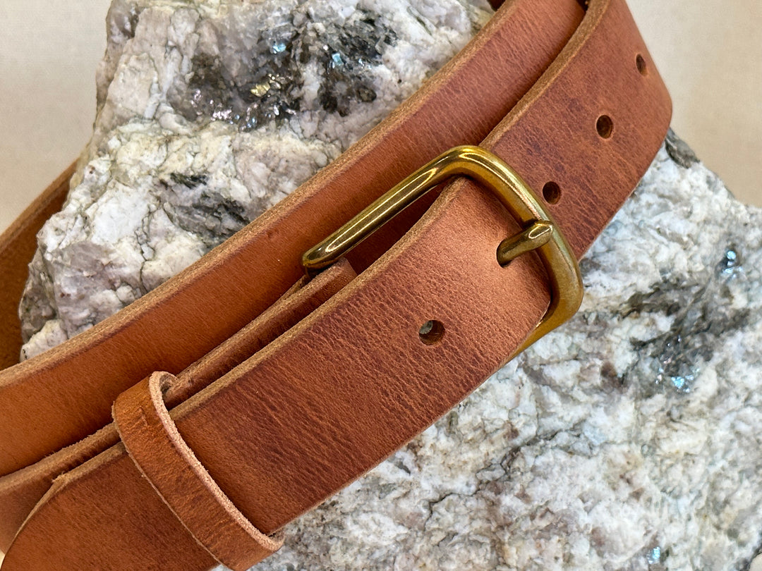 Indestructible Tan Solid Leather Heavy Duty Belt – Shining Rock Goods